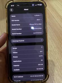 iPhone 16 pro max 256 GB