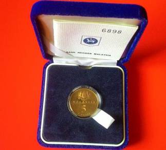 Dy 1989 Malaysia CHOGM 5 ringgit Proof Coin