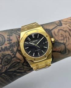 Custom Seiko Mod 42mm Black Gold AP