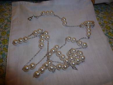 (二手 2nd hand) 仿珠腰鏈 imitation pearl waist chain