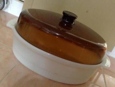 Mangkuk anchor hocking oval casserole bowl