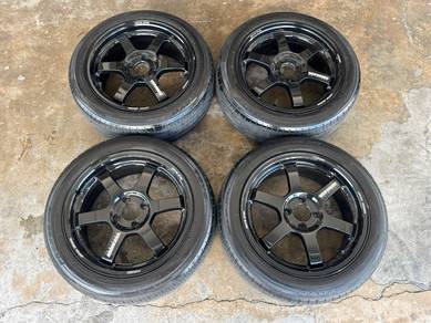 Rim second 16 TE37 saga siap tayar vios myvi city