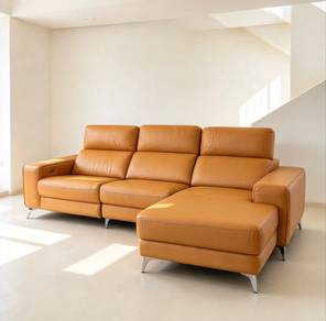 Semi Leather L shape sofa