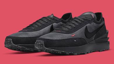 Nike Waffle One Black Grey Reflective UK7