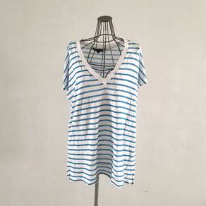 Burberry Stripes V-neck Loose Top