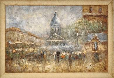 Paris Street Scene with Sacre Coeur