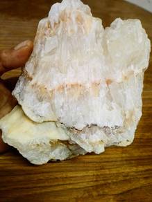 Unique natural quartz in display case