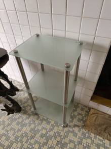 Glass display shelf (with stainless steel legs)