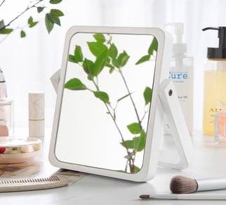 Makeup Mirror Cermin Square Rectangle Folding Mini