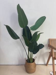 Large Artificial Plant in Woven Basket