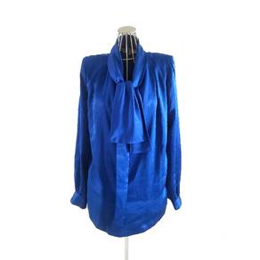 Givenchy Bow Tie Blue Blouses