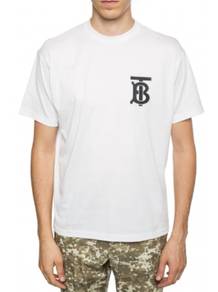Burberry Mens Emerson TB White T-shirt