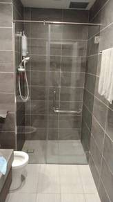 PASANG SHOWER GLASS l kaca mandian kering bathroom