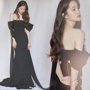 Black evening prom dress gown RBP1665