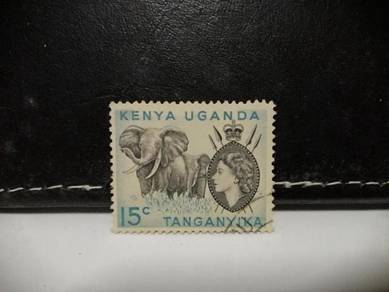 1954 Kenya Uganda Tanganyika Stamp Elephant