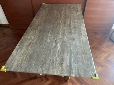 marble table wood stand penang island 