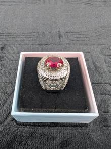 Cincin Permata Delima Siam Ring Micro Setting