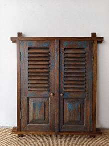Teakwood Window Mirror