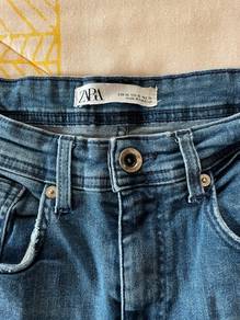 Zara Crop Ripped Jeans