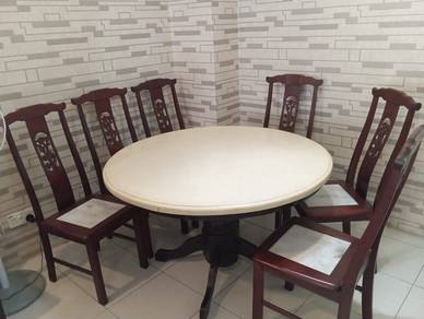 Marble Dining Set Terpakai