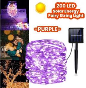 PURPLE SOLAR LiGHT 200 LED 20M LAMPU GARDEN LAMP