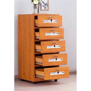 40x39x85cm Five Drawer Chest Storage With Lock