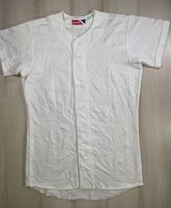 Mizuno White Baseball Jersey #DL Used