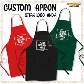 Custom Printed Logo Apron Waterproof Kitchen Use