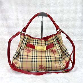 Burberry Brown Haymarket Check Shoulder Bag