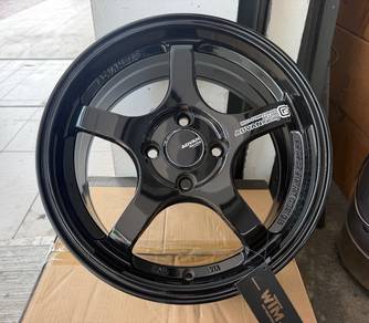 Advan gt 6.5J black —Rim baru-1