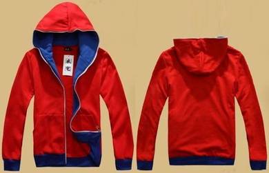 A3434 RED FULL ZiP-UP HOODIE SWEATER JACKET MURAH