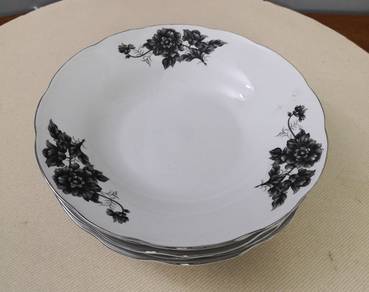 Kekwa hitam deep dinner plate 5
