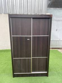 YB55 Almari Baju 3.5x6ft 2 Sliding Doors Wardrobe