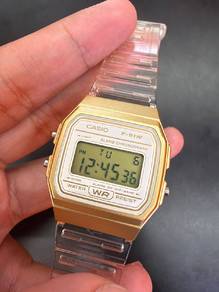 Casio F-91W Gold Transparent Resin Watch
