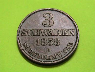Oldenburg 3 Schwaren 1858 [Kod : A3043]
