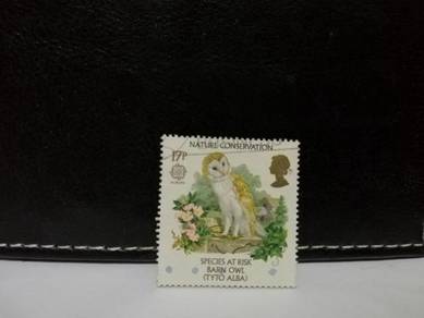 1986 UK Stamp Barn Owl Endangered