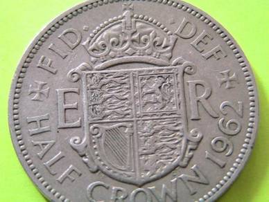 Great Britain Half (1/2) Crown 1962 [Kod :A1154]