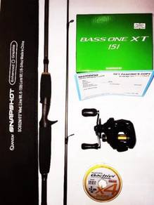 Quantum snapshot rod combo shimano bass one xt