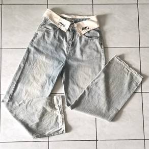 Miu Miu Loose Wide Leg Denim