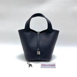 Preloved Hermes Picotin 22 Bleu Nuit PHW