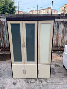 Glass Cabinet Display Almari Hiasan Rack Shelves C
