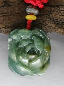 Ice Green Burma Jadeite Jade Pendant