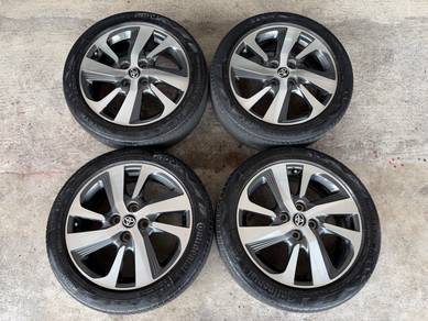 Rim original enkei vios yaris 16 inch tyr conti