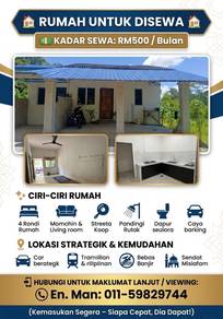 Terraced House For Rent in Pasir Puteh,KTN