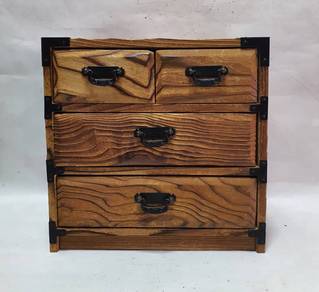 antique japanese small chest of drawers Vintage Wo