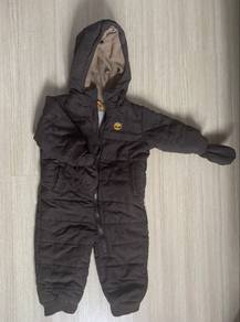 Timberland Baby Snowsuit brown Hooded puffer
