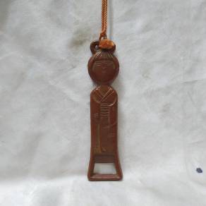 1960's Japanese Nambu Iwate Cast Iron Geisha Bottl