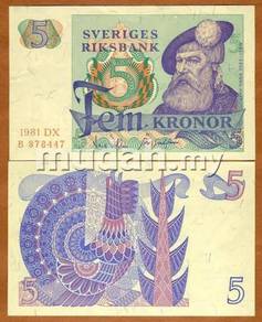 Sweden 5 Kronor 1981 P-51d unc