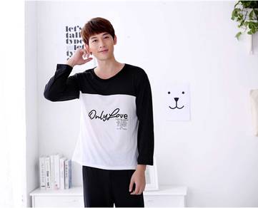 Men sleep wear shirt pants baju tidur lelaki