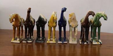 Kuda ceramic majolica horse statue 8